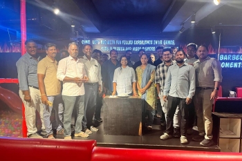 Team dinner celebration marking the successful completion of our project— a moment of gratitude and togetherness